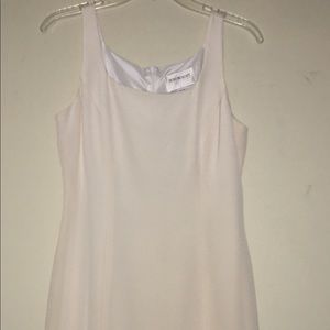 Victoria Secret Hugo Buscati white silk dress.